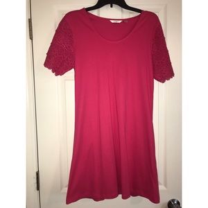 Hot pink casual dress